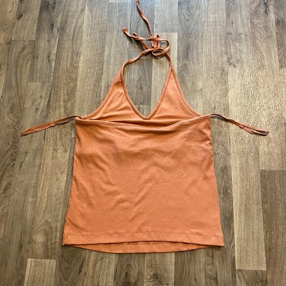 Old Navy Peach Halter Camisole Cropped Tank Size XL - Picture 2 of 7